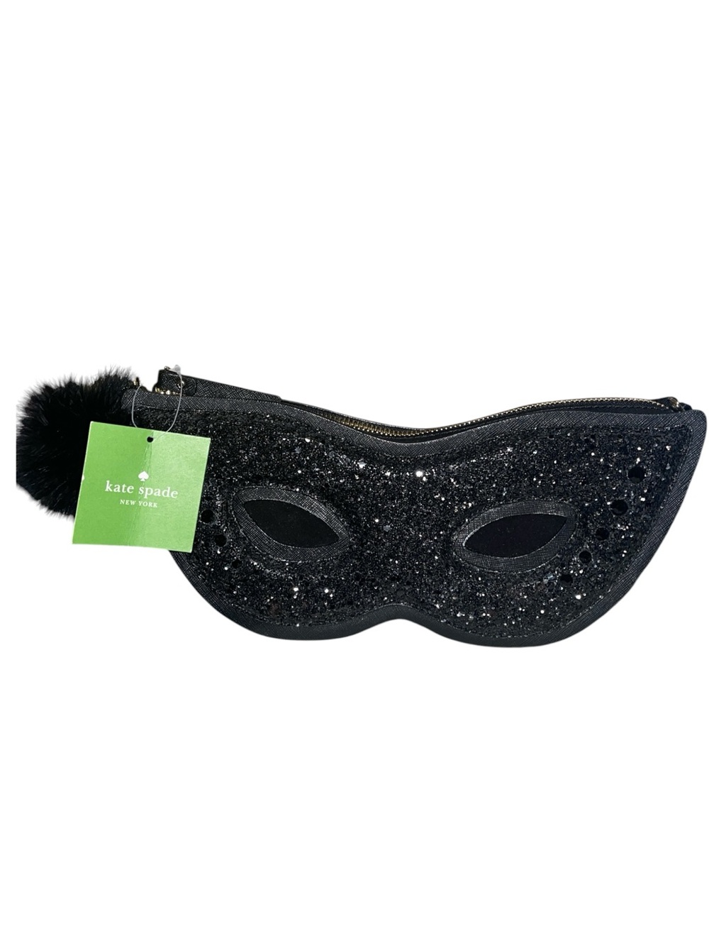 KATE SPADE 3D MASK CLUTCH GLITTER DRESS THE PART